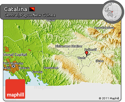 Physical 3D Map of Catalina