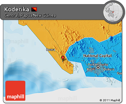 Political 3D Map of Koderika