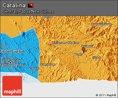 Political 3D Map of Catalina
