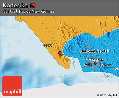 Political 3D Map of Koderika