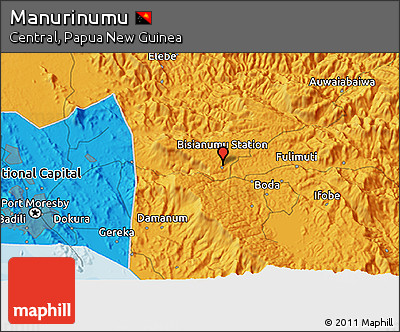 Political 3D Map of Manurinumu