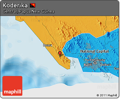Political 3D Map of Koderika
