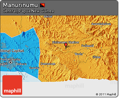 Political 3D Map of Manurinumu