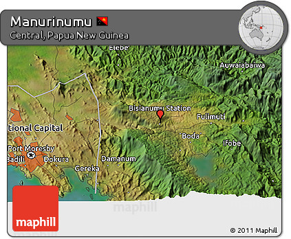 Satellite 3D Map of Manurinumu