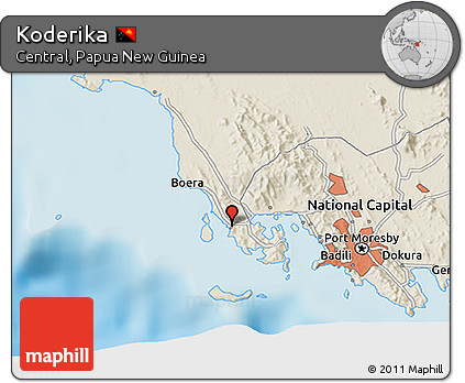 Shaded Relief 3D Map of Koderika