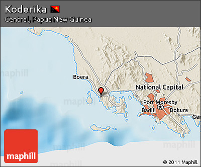 Shaded Relief 3D Map of Koderika