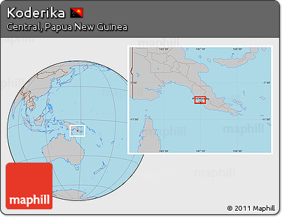 Gray Location Map of Koderika