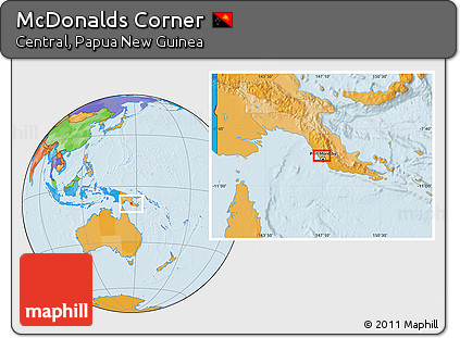 Political Location Map of McDonalds Corner