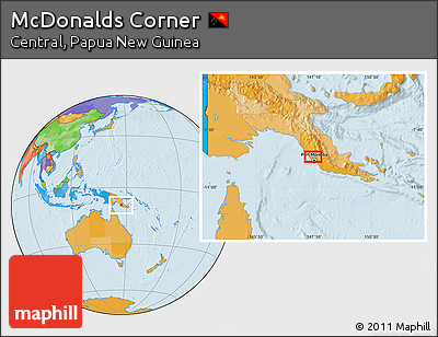 Political Location Map of McDonalds Corner