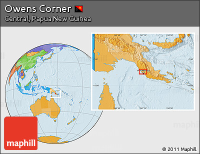 Political Location Map of Owens Corner