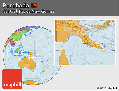 Political Location Map of Porebada