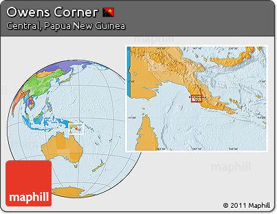 Political Location Map of Owens Corner