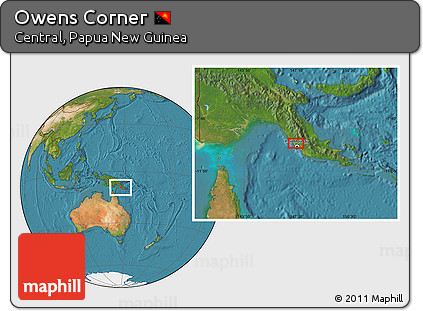 Satellite Location Map of Owens Corner