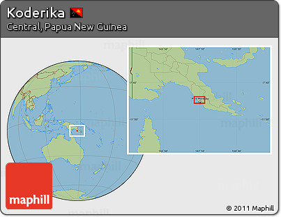 Savanna Style Location Map of Koderika