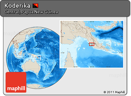 Shaded Relief Location Map of Koderika