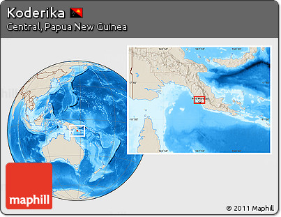 Shaded Relief Location Map of Koderika