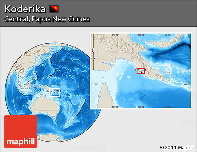 Shaded Relief Location Map of Koderika