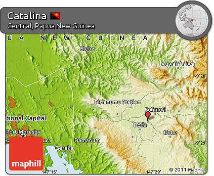 Physical Map of Catalina