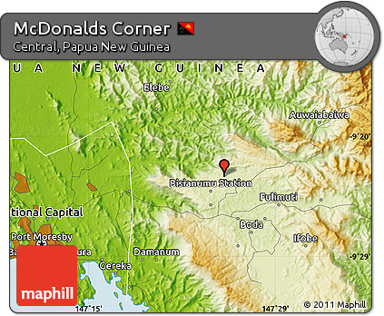 Physical Map of McDonalds Corner