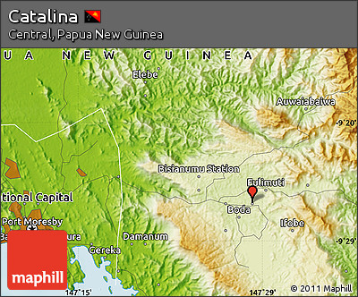 Physical Map of Catalina
