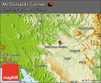 Physical Map of McDonalds Corner