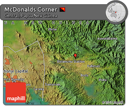 Satellite Map of McDonalds Corner