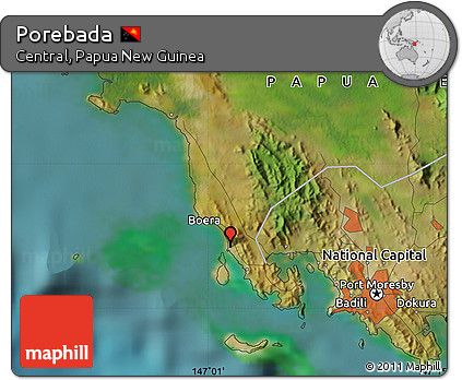 Satellite Map of Porebada