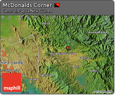 Satellite Map of McDonalds Corner