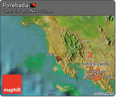 Satellite Map of Porebada