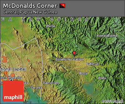 Satellite Map of McDonalds Corner