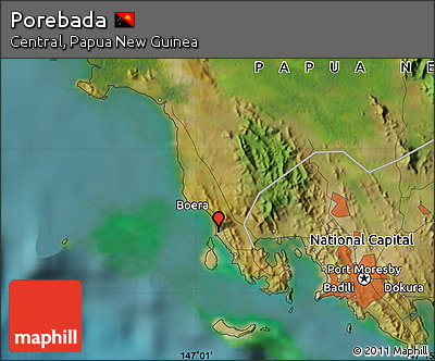 Satellite Map of Porebada