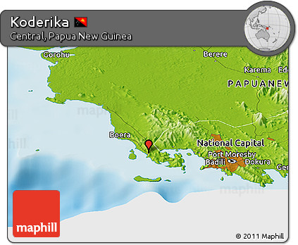 Physical Panoramic Map of Koderika