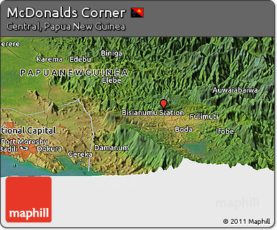Satellite Panoramic Map of McDonalds Corner