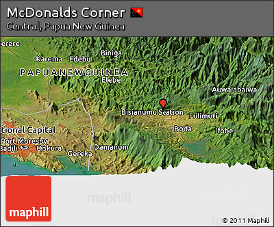Satellite Panoramic Map of McDonalds Corner
