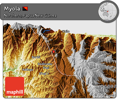Physical 3D Map of Myola