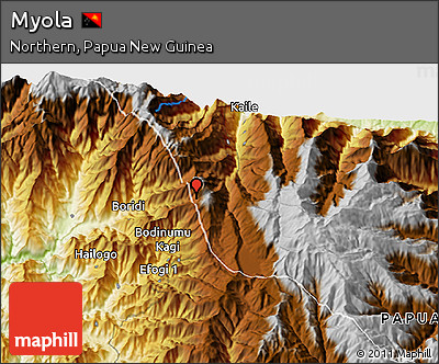 Physical 3D Map of Myola