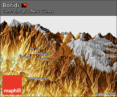 Physical Panoramic Map of Boridi