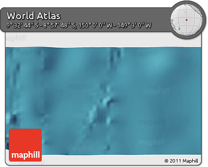 Satellite 3D Map of the Area around 9° 15' 16" S, 149° 31' 30" W