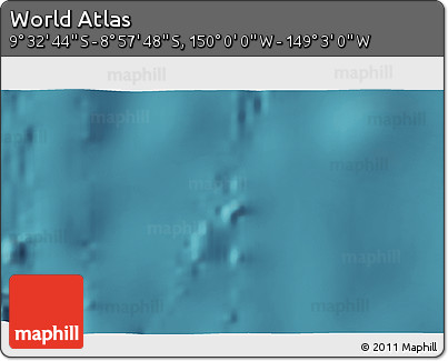 Satellite 3D Map of the Area around 9° 15' 16" S, 149° 31' 30" W