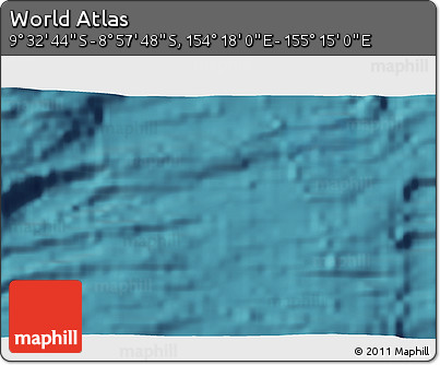 Satellite 3D Map of the Area around 9° 15' 16" S, 154° 46' 30" E