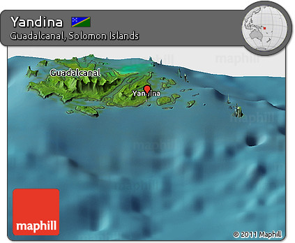 Satellite Panoramic Map of Yandina