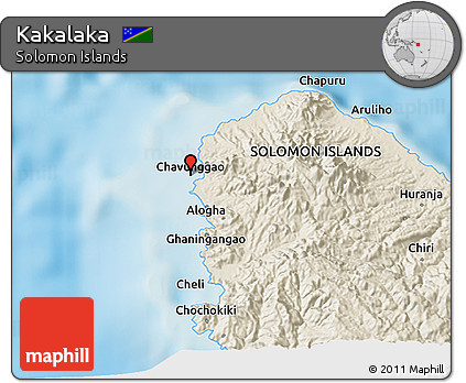 Shaded Relief 3D Map of Kakalaka