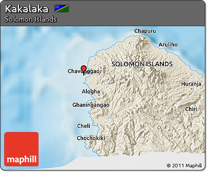Shaded Relief 3D Map of Kakalaka