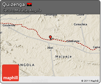 Shaded Relief 3D Map of Quizenga