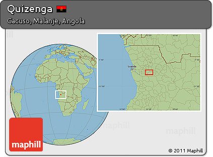 Savanna Style Location Map of Quizenga