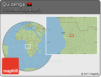 Savanna Style Location Map of Quizenga