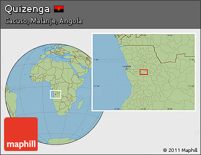 Savanna Style Location Map of Quizenga