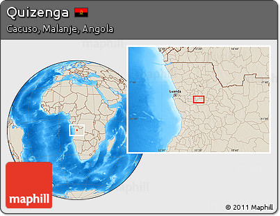 Shaded Relief Location Map of Quizenga