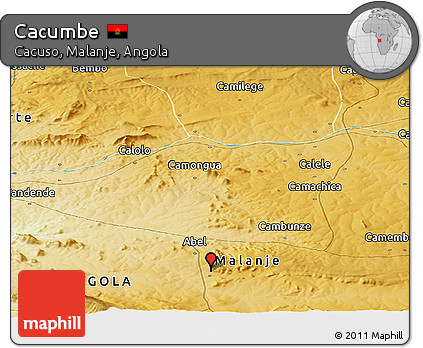 Physical Panoramic Map of Cacumbe