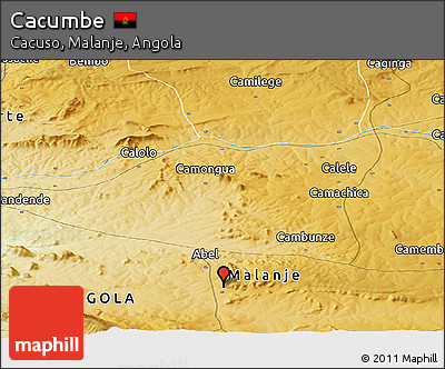 Physical Panoramic Map of Cacumbe